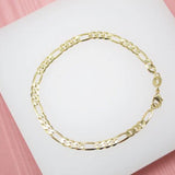 4mm - Figaro Link Bracelet