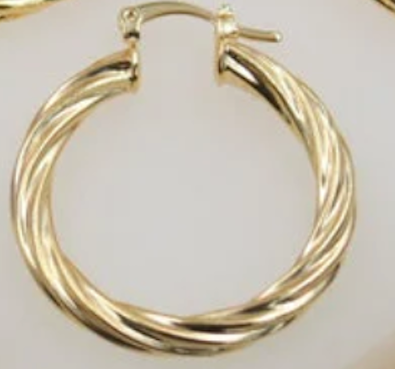 3mm - Twisted Hoops