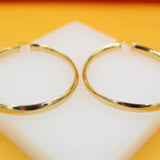 5mm - Flat Open Hoop Earrings