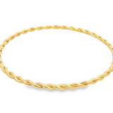 3mm Thin Twisted Closed Bangle