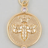 Queen Bee Pendant for Necklace, Charm Bracelet