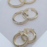 4mm - Sharp Edged Plain Hoop Earrings