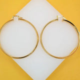 5mm - Flat Open Hoop Earrings