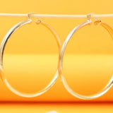 5mm - Flat Open Hoop Earrings