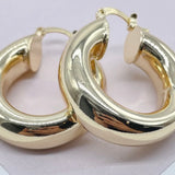 8mm - MAF Chunky Smooth Lever Back Hoop Earrings